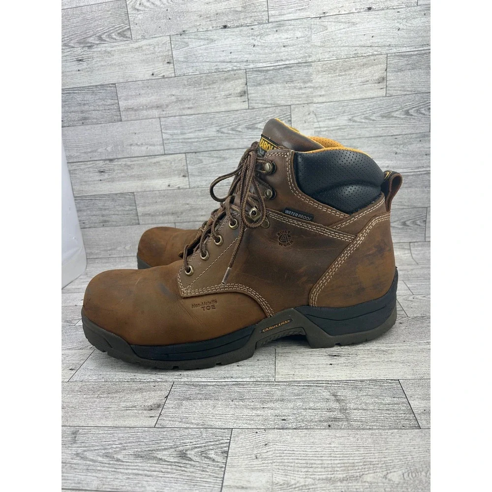 Carolina Work‎ Boots Waterproof Non Slip Leather Steel Toe Men 14D